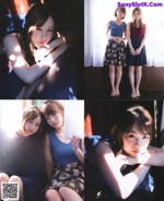 A group of young women sitting on top of a couch.